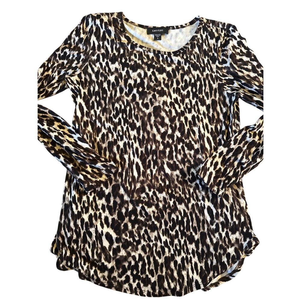 KAREN KANE animal print top - Small S